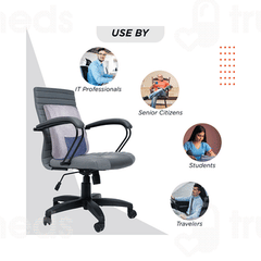 Vissco 0121 Smart Orthopaedic Back Rest Universal Grey 1