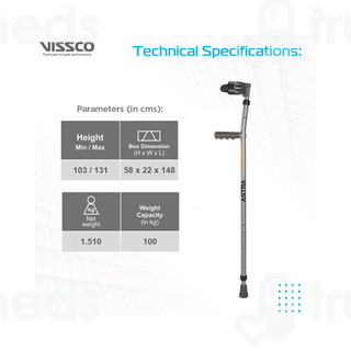 Vissco 0904ba Astra Plus Elbow Crutch Universal 1