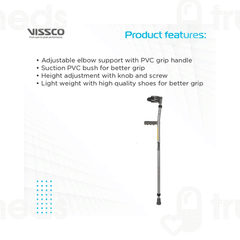 Vissco 0904bc Champ Max Elbow Fixed Handle Crutch Universal 1