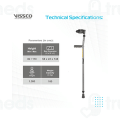 Vissco 0904bc Champ Max Elbow Fixed Handle Crutch Universal 1