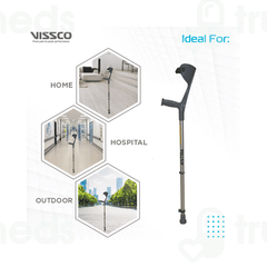 Vissco 0904ca Fixed Handle Astra Max Elbow Crutch Universal 1
