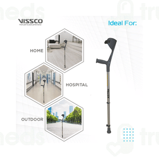 Vissco 0904ca Fixed Handle Astra Max Elbow Crutch Universal 1