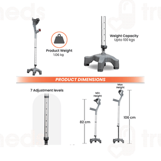 Vissco 0904q Astra Max Elbow Quadripod Base Crutch Universal 1