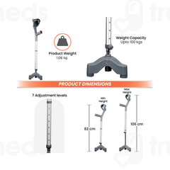 Vissco 0904t Astra Max Elbow Tripod Base Crutch Universal 1