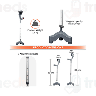 Vissco 0904t Astra Max Elbow Tripod Base Crutch Universal 1