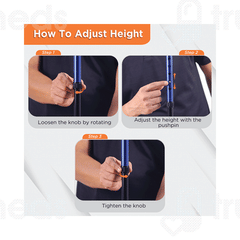 Vissco 2909 Avanti Plus T Shape Aluminum Stick With Quadripod Base Universal 1