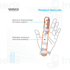 Vissco Core 0631 Finger Splint Long Universal Orange 1
