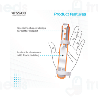 Vissco Core 0631 Finger Splint Long Universal Orange 1