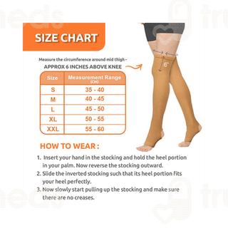 Vissco Core 0707 Varicose Vein Stockings Small Beige Pair 1