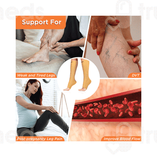Vissco Core 0716 Medical Compression Stockings Large Below Knee Pair 1