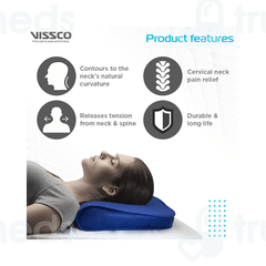 Vissco Liv Cervical Pillow Universal Blue 1