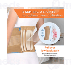 Vissco 0101 Sacro Lumber Belt Small Beige 1