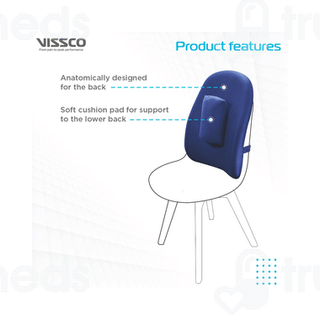 Vissco 0107 Orthopaedic Backrest Small Blue 1