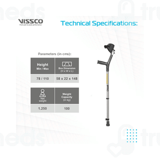 Vissco 0904ac Champ Max Elbow Crutch Universal 1