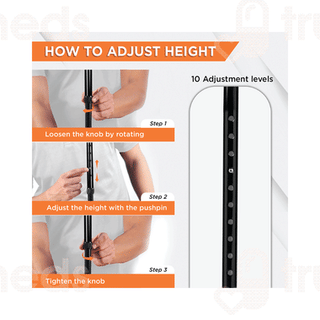 Vissco 2906 Avanti Plus T Shape Aluminum Stick Universal Black 1