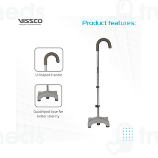 Vissco 908 Avanti U Shape Quadripod Stick Universal 1