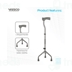 Vissco 978 Medipedic Tripod L Shape Stick Universal 1