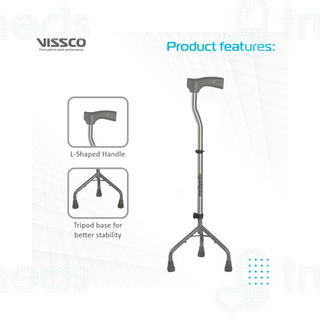Vissco 978 Medipedic Tripod L Shape Stick Universal 1