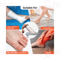 Vissco Core Cast Cover Leg From Ankle Upto Knee Universal Grey 1