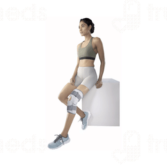 Vissco Elastic Hinged Knee Brace With Open Patella 0718 Grey Xl 1
