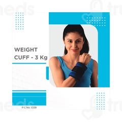 Vissco 3kg Wrist Weight Cuff Universal Blue 1
