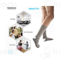 Vissco Core 0750 Diabetic Socks Grey Universal Pair 1