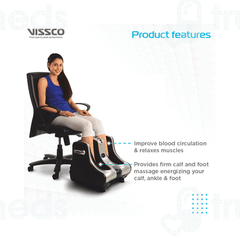 Vissco Vsmp003 Venante Foot And Calf Massager Relaxer Universal Black 1
