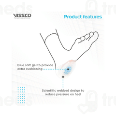 Vissco Core Heel Cushion With Blue Soft Gel 0726 Universal Blue 1