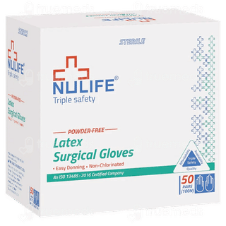 Nulife Sterile Powdered Surgical Gloves 7.0 Pack Of 50