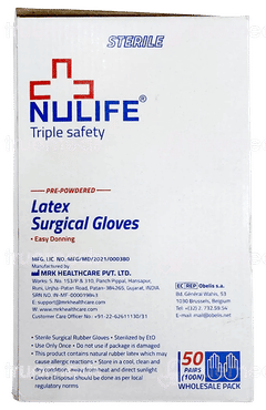 Nulife Sterile Powdered Surgical Gloves 7.0 Pack Of 50 Nulife Sterile Powdered Surgical Gloves 7.0 Pack Of 50