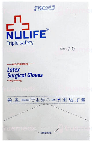 Nulife Sterile Powdered Surgical Gloves 7.0 Pack Of 50
