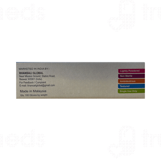 Bhansali Disposable Latex Examination Hand Glove Medium 100