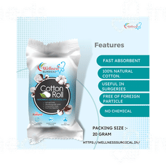 Wellness Surgical Cotton Roll 20 GM