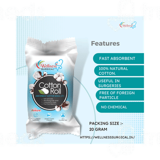 Wellness Surgical Cotton Roll 20 GM