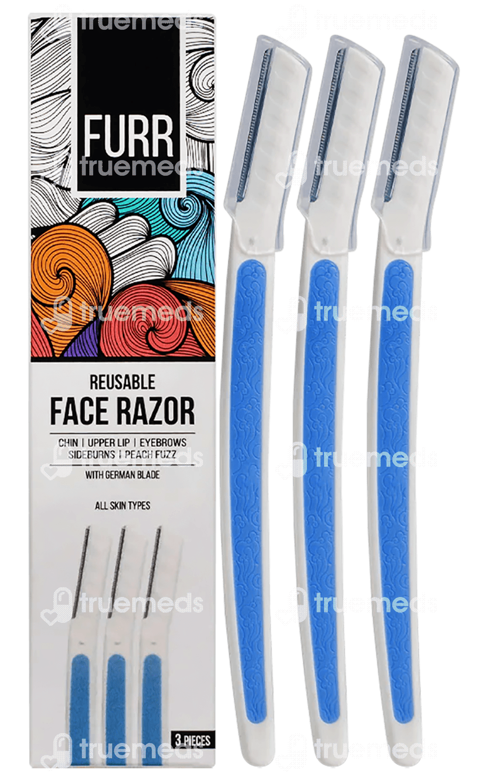 Furr By Pee Safe Reusable Face Razor Pack Of 3 Uses, Side Effects