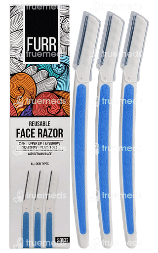 Furr By Pee Safe Reusable Face Razor Pack Of 3