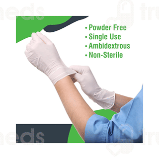 Rpm Airtech Latex Powder Free Medium Disposable Gloves Pack Of 100