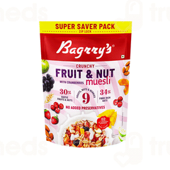 Bagrrys Crunchy Fruit And Nut With Cranberries Muesli 750 GM