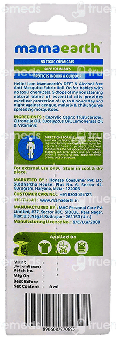 Mamaearth Anti Mosquito Fabric Roll On 8ml