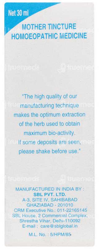 Sbl Terebinthinae Oleum Q Mother Tincture 30ml