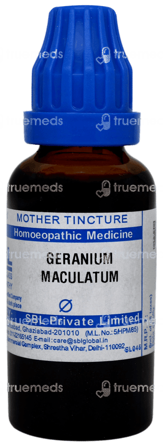 Sbl Geranium Maculatum Q Mother Tincture 30ml
