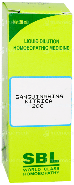 Sbl Sanguinarina Nitrica 30c Dilution 30ml