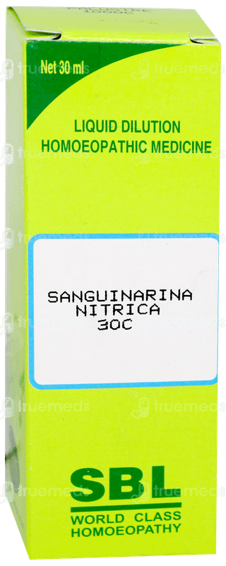 Sbl Sanguinarina Nitrica 30c Dilution 30ml