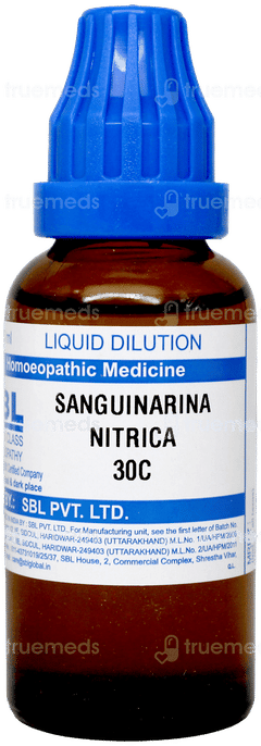 Sbl Sanguinarina Nitrica 30c Dilution 30ml