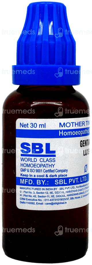 Sbl Gentiana Lutea Q Mother Tincture 30 ML