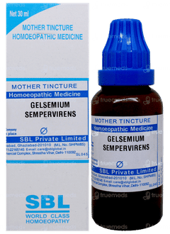 Sbl Gelsemium Sempervirens Q Mother Tincture 30ml Sbl Gelsemium Sempervirens Q Mother Tincture 30ml