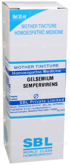 Sbl Gelsemium Sempervirens Q Mother Tincture 30ml Sbl Gelsemium Sempervirens Q Mother Tincture 30ml