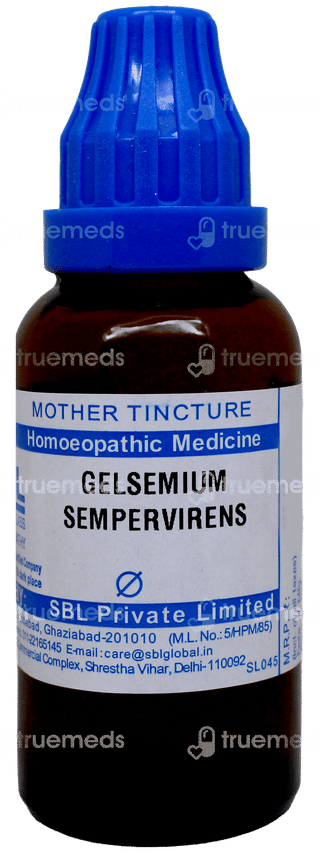 Sbl Gelsemium Sempervirens Q Mother Tincture 30ml