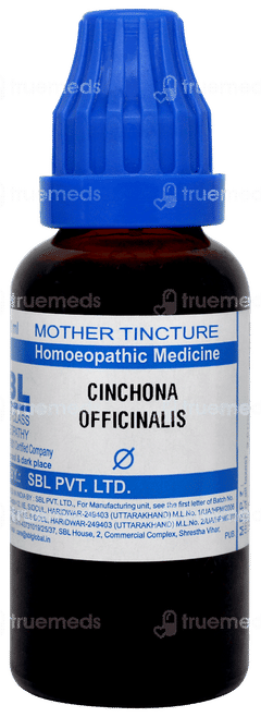 Sbl Cinchona Officinalis Q Mother Tincture 30ml