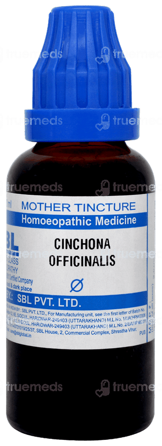 Sbl Cinchona Officinalis Q Mother Tincture 30ml
